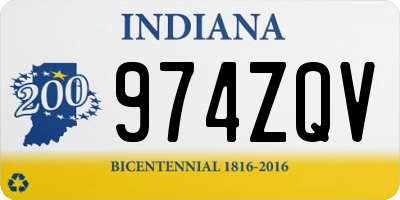 IN license plate 974ZQV