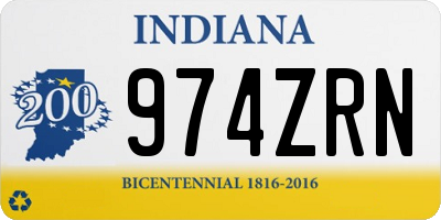IN license plate 974ZRN