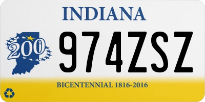 IN license plate 974ZSZ