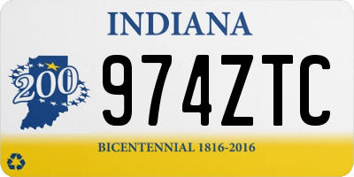 IN license plate 974ZTC