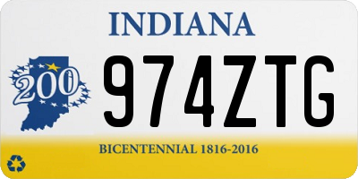 IN license plate 974ZTG