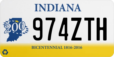 IN license plate 974ZTH