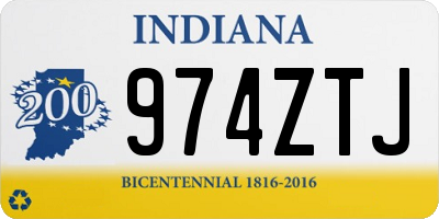 IN license plate 974ZTJ