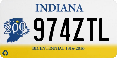 IN license plate 974ZTL
