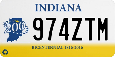 IN license plate 974ZTM