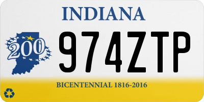 IN license plate 974ZTP