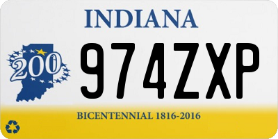IN license plate 974ZXP