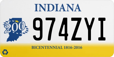 IN license plate 974ZYI