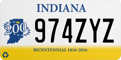 IN license plate 974ZYZ
