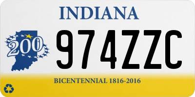 IN license plate 974ZZC