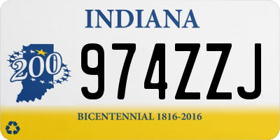 IN license plate 974ZZJ