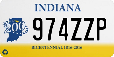 IN license plate 974ZZP