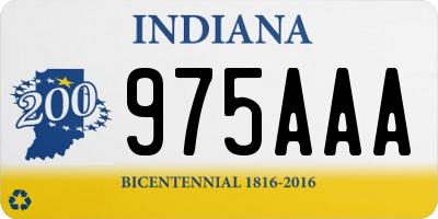 IN license plate 975AAA