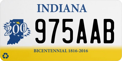 IN license plate 975AAB