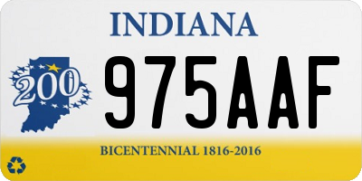 IN license plate 975AAF