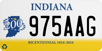 IN license plate 975AAG