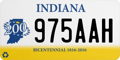 IN license plate 975AAH