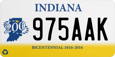 IN license plate 975AAK