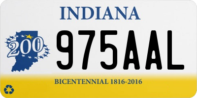 IN license plate 975AAL