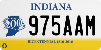 IN license plate 975AAM