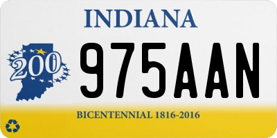 IN license plate 975AAN