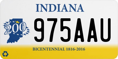 IN license plate 975AAU