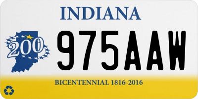 IN license plate 975AAW