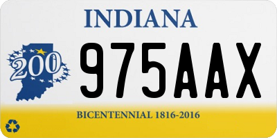 IN license plate 975AAX