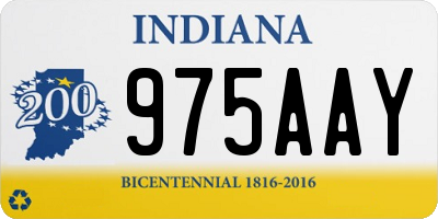 IN license plate 975AAY