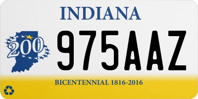 IN license plate 975AAZ