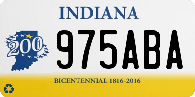 IN license plate 975ABA