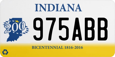 IN license plate 975ABB