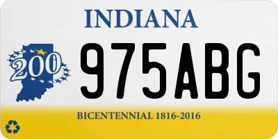IN license plate 975ABG