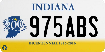 IN license plate 975ABS
