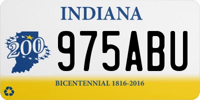 IN license plate 975ABU