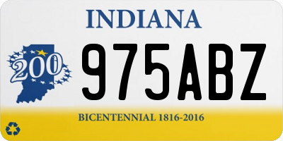 IN license plate 975ABZ