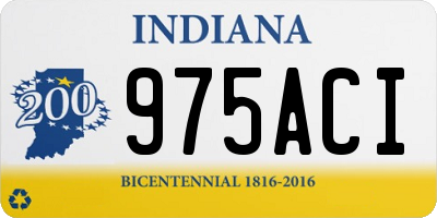 IN license plate 975ACI