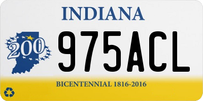 IN license plate 975ACL