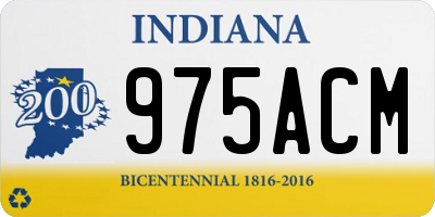 IN license plate 975ACM