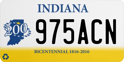 IN license plate 975ACN