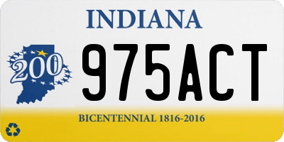 IN license plate 975ACT