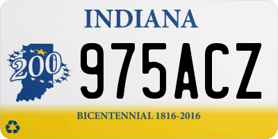 IN license plate 975ACZ