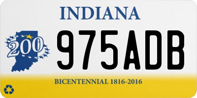 IN license plate 975ADB