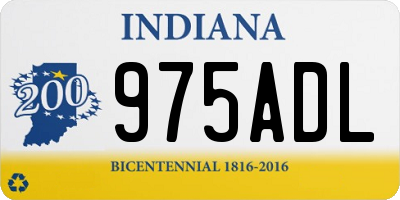 IN license plate 975ADL