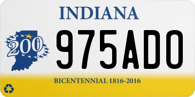 IN license plate 975ADO