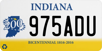IN license plate 975ADU