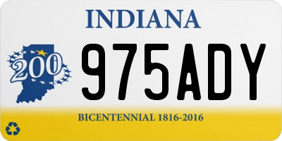 IN license plate 975ADY