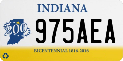 IN license plate 975AEA