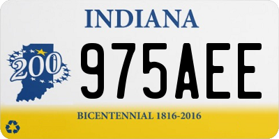IN license plate 975AEE
