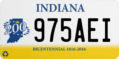 IN license plate 975AEI